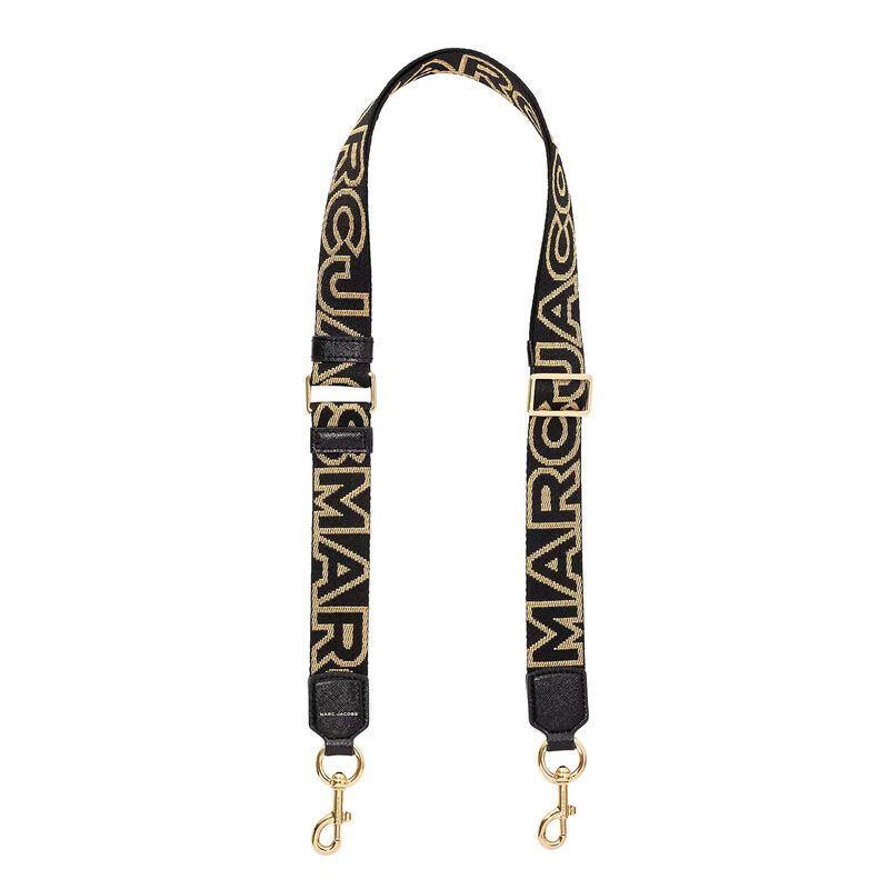 MARC JACOBS The Thin Outline Logo Webbing Strap image number 0